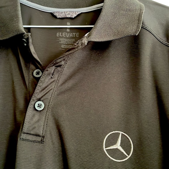 Mercedes Benz Men's Black Short Sleeve Golf Shirt 2XL - Picture 3 of 6